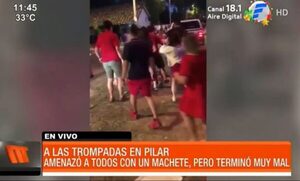 Enfrentaron a las trompadas a "machetero" en Pilar | Telefuturo