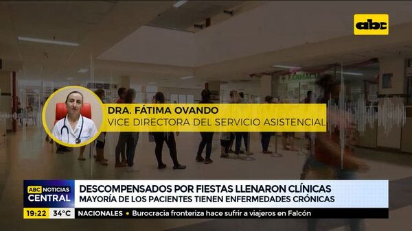 Descompesados por fiestas llenaron Clínicas - ABC Noticias Central - ABC Color