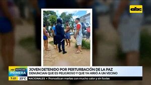 Joven detenido por perturbación a la paz pública - ABC Noticias - ABC Color