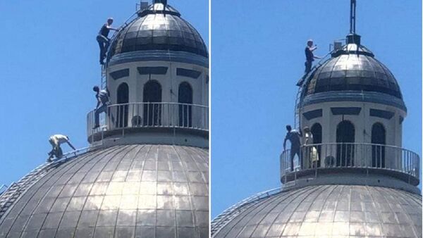 Caacupé: Realizaron "aventura extrema" en cúpula de Basílica