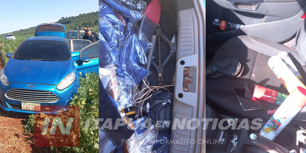 CRUCE KIMEX: TRAS PERSECUSIÓN ABANDONAN RODADO UTILIZADO EN ASALTO - Itapúa Noticias