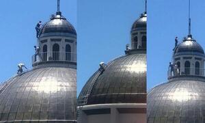 Realizaron "aventura extrema" en cúpula de Basílica de Caacupé – Prensa 5