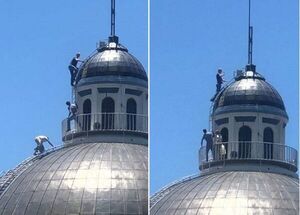 Caacupé: Realizaron "aventura extrema" en cúpula de Basílica