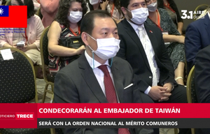 Grupo de Diputados condecorará a embajador de Taiwán
