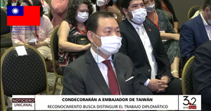 Embajador de Taiwán será condecorado por Diputados