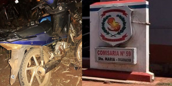 EN SANTA MARÍA POLICÍAS RECUPERAN MOTOCICLETA HURTADA. - Itapúa Noticias