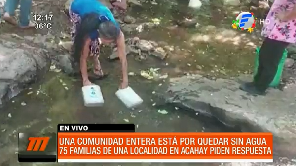 Pobladores de Acahay hacen gran recorrido para abastecerse de agua 