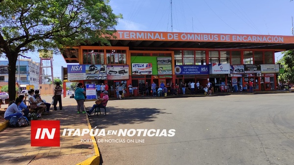 AUMENTO DEL MOVIMIENTO EN LA TERMINAL DE ÓMNIBUS DE ENCARNACIÓN - Itapúa Noticias