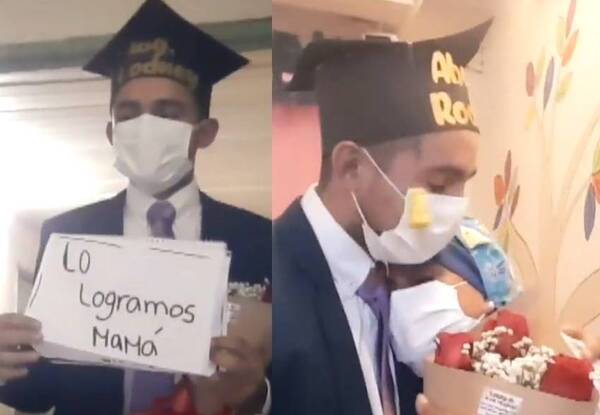 Crónica / Recibió título de abogado y fue a darle una sorpresa a la mamá