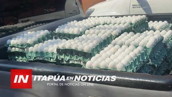 INCAUTAN 140 MAPLES DE HUEVO BLANCO INGRESADOS DE CONTRABANDO - Itapúa Noticias