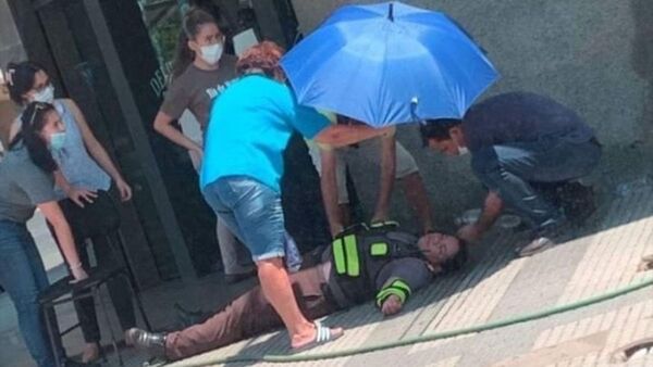 Agente de la Caminera se desmayó en la ruta por el calor
