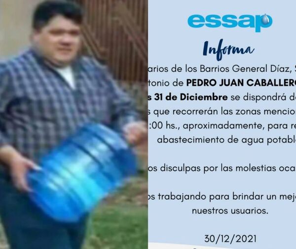 Concejal Ivo Lezcano no atiende a vecinos para no entregar garrafas de agua, reclaman