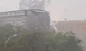 Voló parte del Palacio de Gobierno
