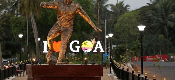 Una estatua de Cristiano Ronaldo provoca revuelo en India