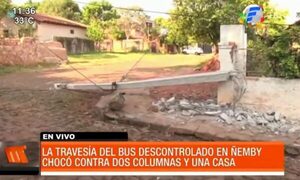 Travesía del bus descontrolado en Ñemby | Telefuturo