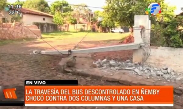 Travesía del bus descontrolado en Ñemby | Telefuturo