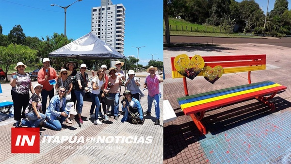 ACTIVIDAD DE “PINTA BANCOS” PRETENDE CONTINUAR HERMOSEANDO BANCOS DE LAS COSTANERAS. - Itapúa Noticias