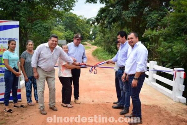 Gobernación de Concepción habilitó tres puentes de hormigón en tres localidades del distrito de Loreto