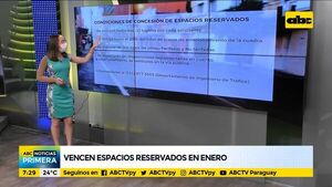 Vencen espacios reservados en enero - ABC Noticias - ABC Color