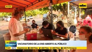Vacunatorio de la SND abierto al público - ABC Noticias - ABC Color
