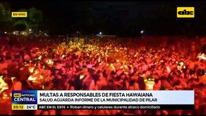 Multas a responsables de fiesta Hawaiana - ABC Noticias Central - ABC Color