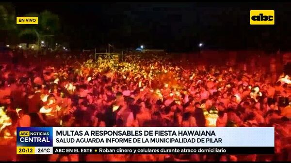Multas a responsables de fiesta Hawaiana - ABC Noticias Central - ABC Color