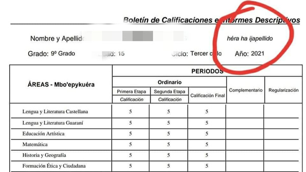 Crónica / "Ijapellido": Cañean al MEC por jopará en una libreta