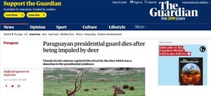The Guardian se hace eco de la muerte del militar en Mburuvichá Roga tras el ataque de un ciervo - Megacadena — Últimas Noticias de Paraguay