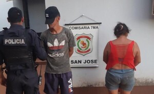 Pareja es aprehendida en pleno hurto en una vivienda abandonada
