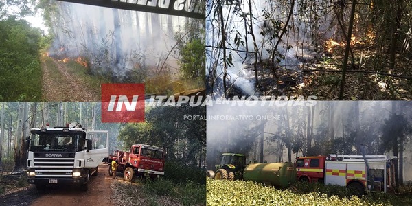 INCENDIOS NO DAN TREGUA A LOS BOMBEROS VOLUNTARIOS DE BELLA VISTA - Itapúa Noticias