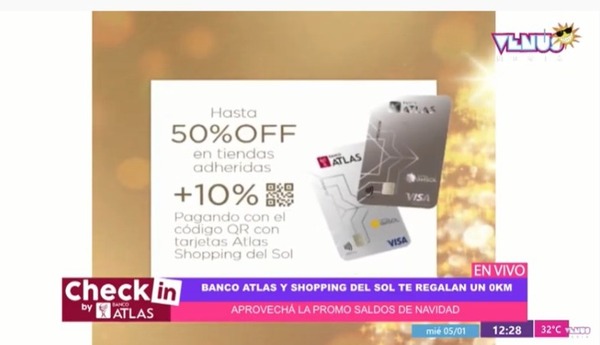 Banco Atlas y Shopping del Sol te regalan un 0 km con la promoción Saldos de Navidad