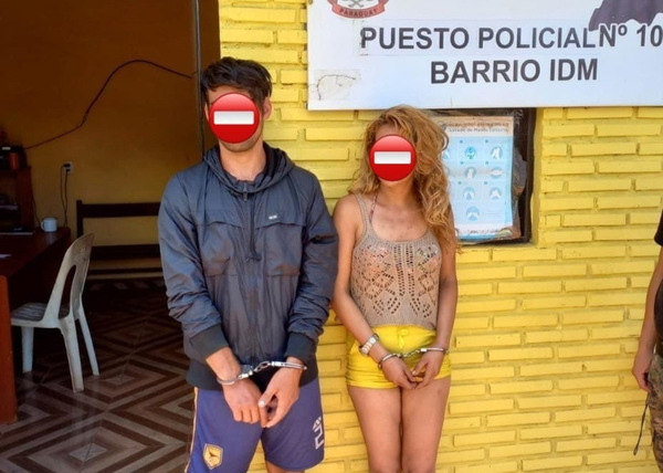 Pareja cae con moto robada en Concepción