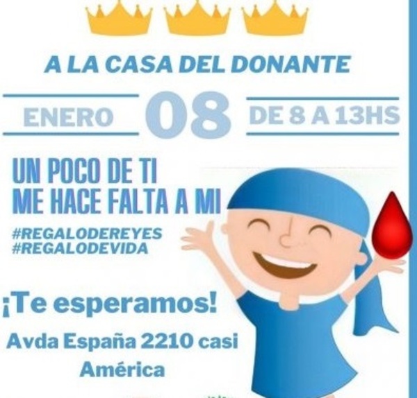 ¡Doná sangre y obsequiá el mejor regalo de reyes!