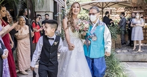 El vestido de bodas que usó Yolanda Park, a detalle