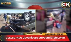 Conductor muere tras vuelco en zona del Puente Tebicuary