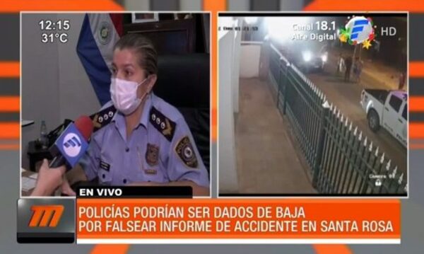 Policías podrían ser dados de baja por falsear informe de accidente | Telefuturo