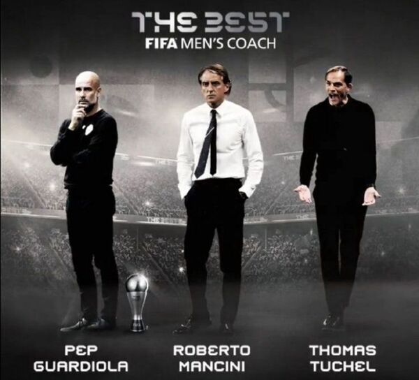 Guardiola, Mancini y Tuchel, finalistas a mejor entrenador