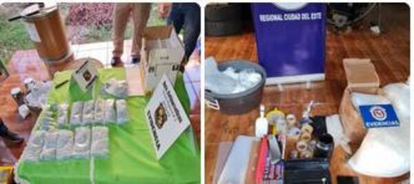 Crónica / Pillaron laboratorio de cocaína que funcionaba en una casa en CDE