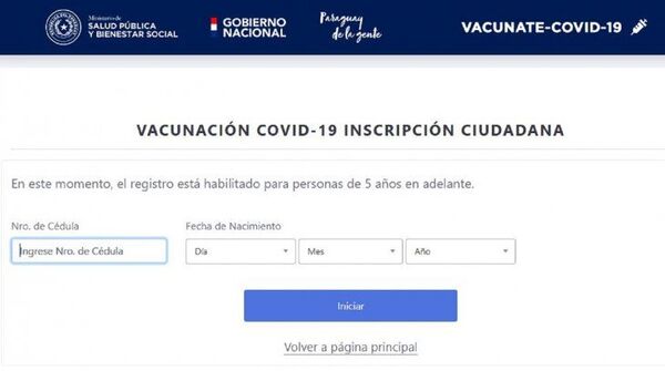Covid-19: Salud habilita la inscripción para vacunación desde los 5 años