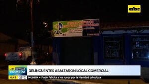 Delincuentes asaltaron local comercial en Lambaré - ABC Noticias - ABC Color