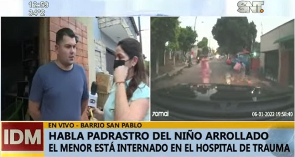 Niño arrollado saltó a la calle para seguir a su madre y padrastro