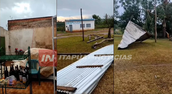 UNAS 5 VIVIENDAS DESTRUIDAS TRAS TEMPORAL EN ALTO VERÁ - Itapúa Noticias