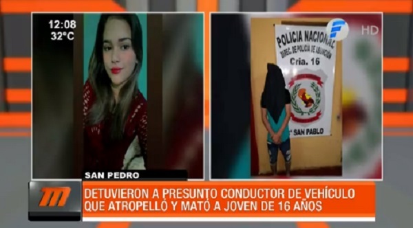 Detienen a chófer de vehículo que atropelló y mató a adolescente