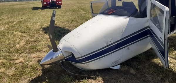 Ocupantes de un avión salieron ilesos tras percance en el aeropuerto