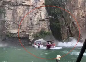 (Video) Accidente fatal en Brasil: rocas cayeron sobre turistas