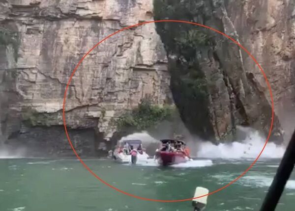 (Video) Accidente fatal en Brasil: rocas cayeron sobre turistas