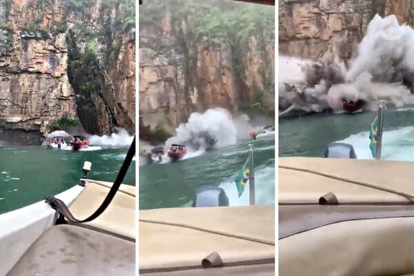 Tragedia en Brasil: pared de piedra cayó sobre personas (video)