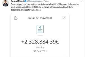 Crónica / Gerard Piqué dijo que apenas gana por año un poco más de 4.5 millones de euros en el Barça