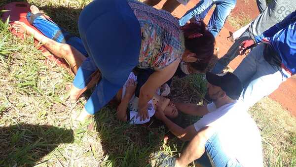 Accidente dejó a una mujer herida sobre la Ruta PY06 en Capitán Miranda