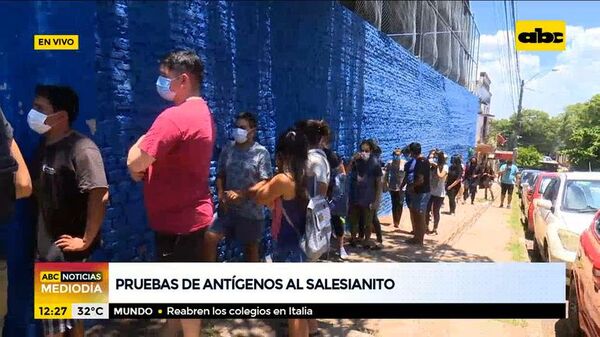 Trasladan pruebas de antígenos al Salesianito - ABC Noticias - ABC Color